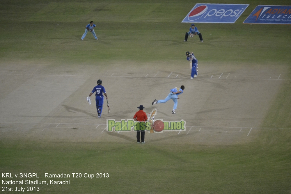 KRL vs SNGPL - Ramadan T20 Cup 2013