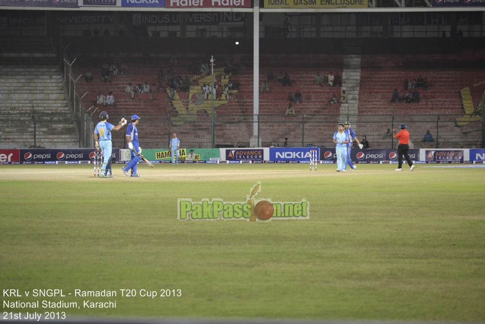 KRL vs SNGPL - Ramadan T20 Cup 2013