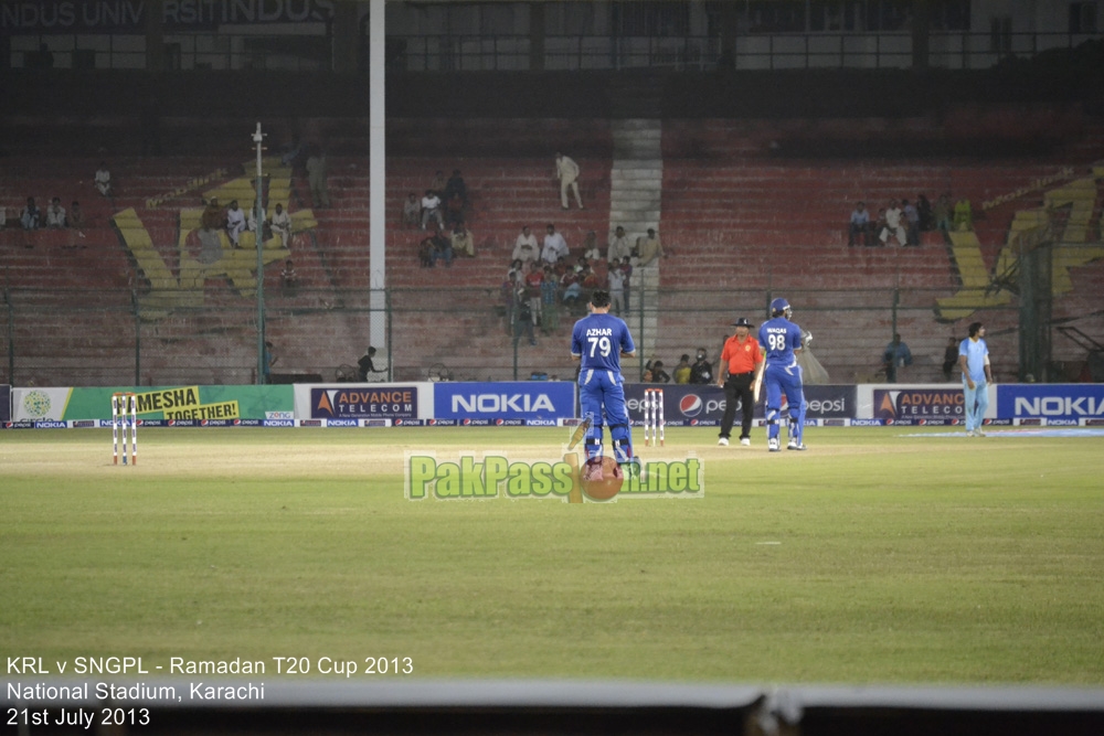 KRL vs SNGPL - Ramadan T20 Cup 2013