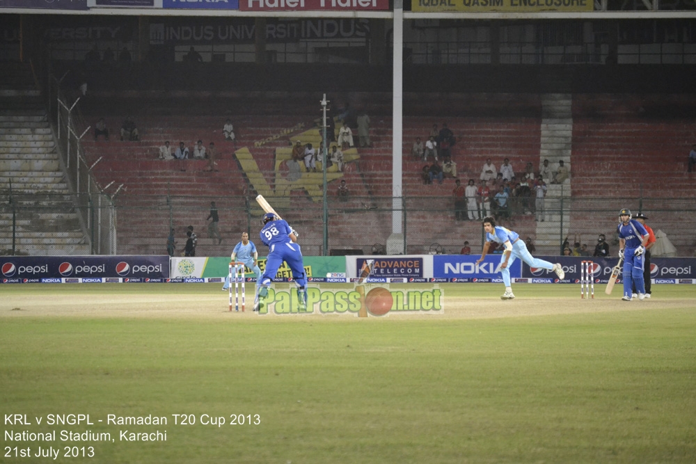 KRL vs SNGPL - Ramadan T20 Cup 2013