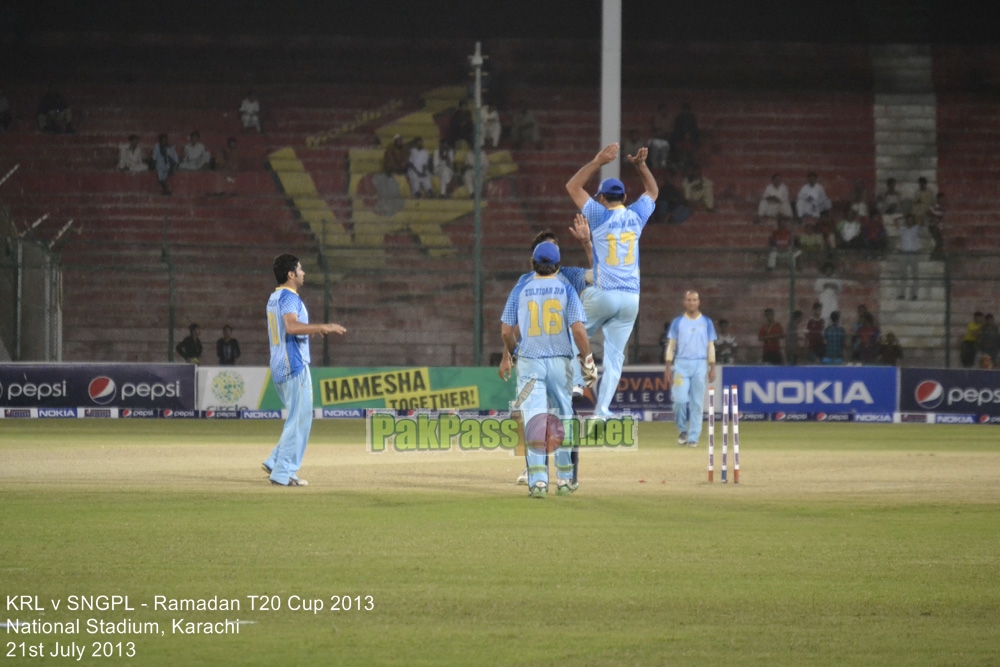 KRL vs SNGPL - Ramadan T20 Cup 2013