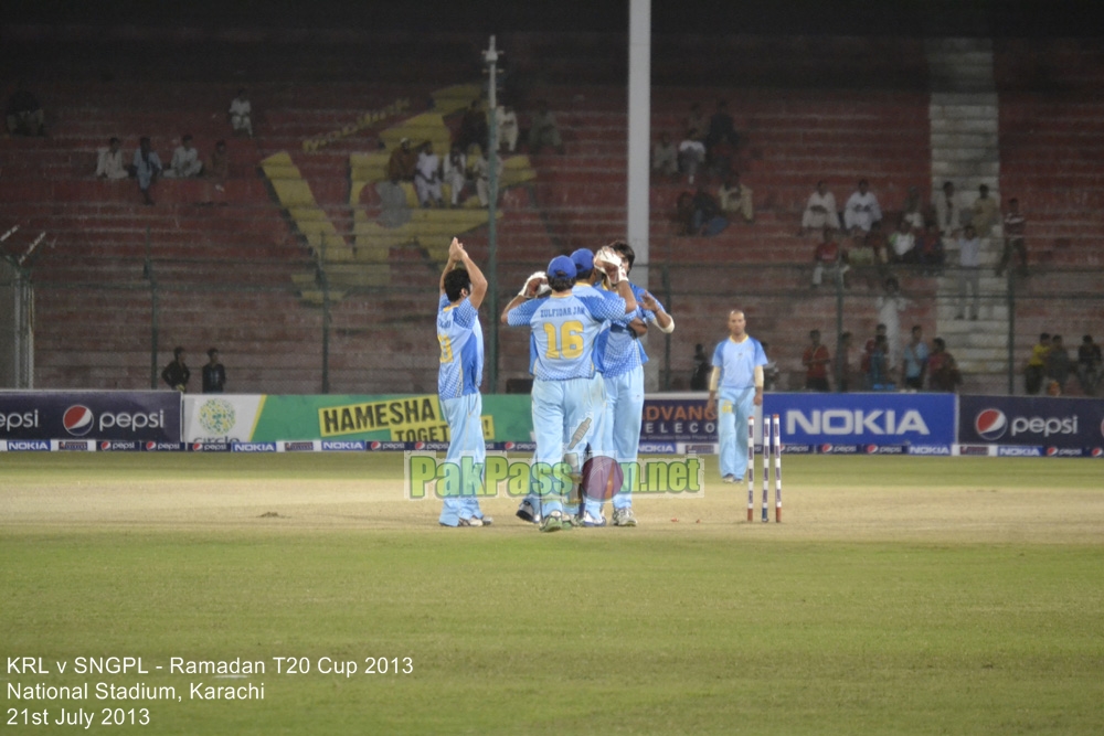 KRL vs SNGPL - Ramadan T20 Cup 2013