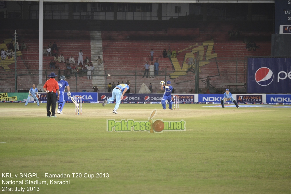 KRL vs SNGPL - Ramadan T20 Cup 2013