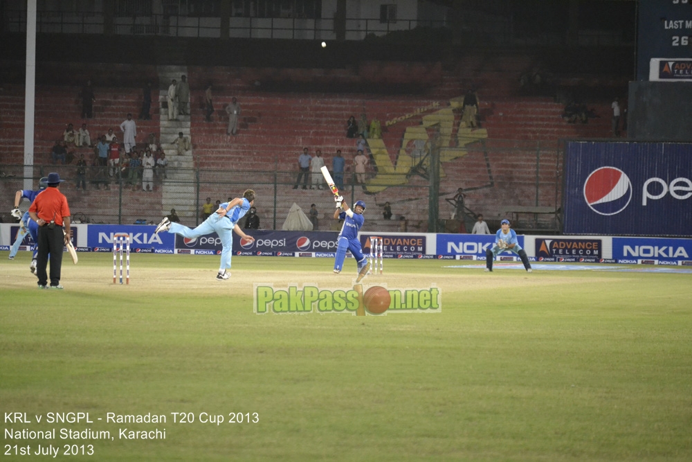 KRL vs SNGPL - Ramadan T20 Cup 2013