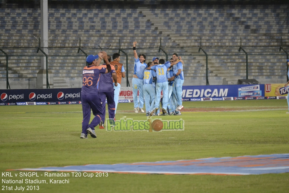 KRL vs SNGPL - Ramadan T20 Cup 2013