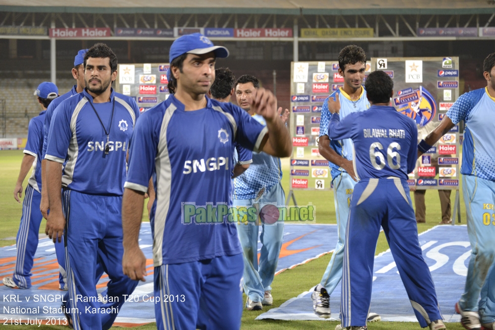 KRL vs SNGPL - Ramadan T20 Cup 2013