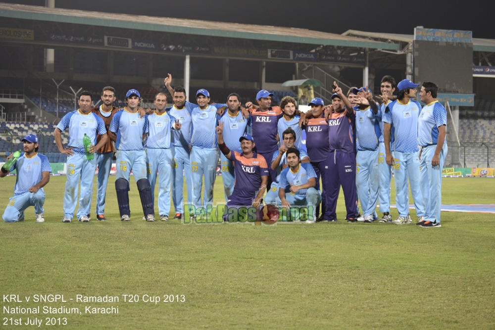 KRL vs SNGPL - Ramadan T20 Cup 2013