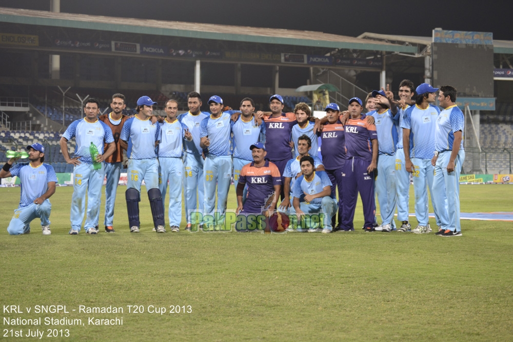 KRL vs SNGPL - Ramadan T20 Cup 2013