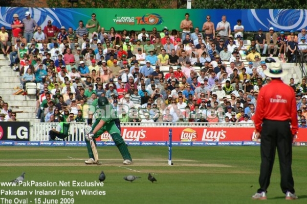 Lucky escape for the Irish batsman