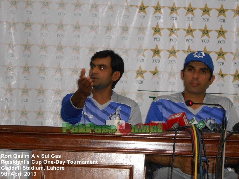 Misbah ul Haq and Mohammad Hafeez at Post Match Press Conference