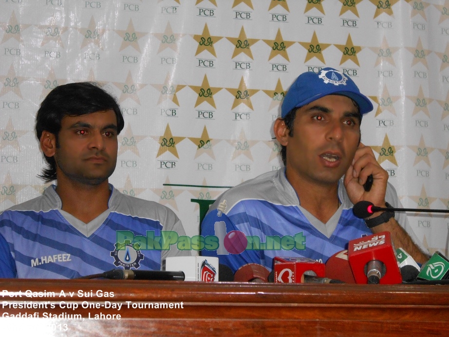 Misbah ul Haq and Mohammad Hafeez at Post Match Press Conference