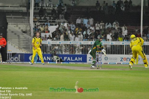 Muhammad Hafeez playing reverse sweep