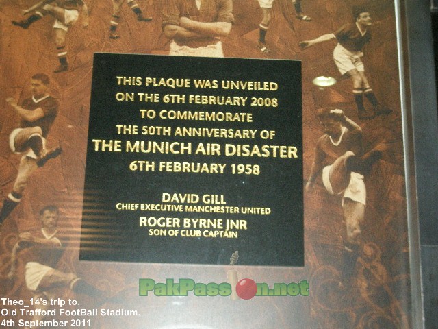 Munich Air Disaster Photo at Old Trafford