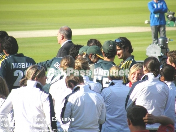 Pakistan players share a laugh