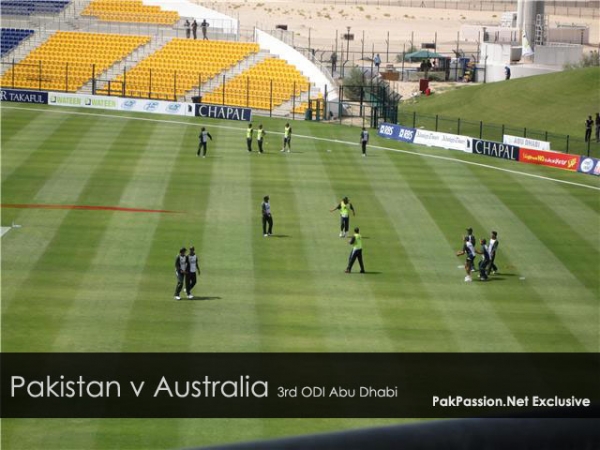 Pakistan team's pre-match practice