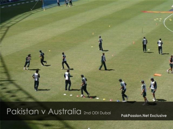 Pakistan team's pre-match practice