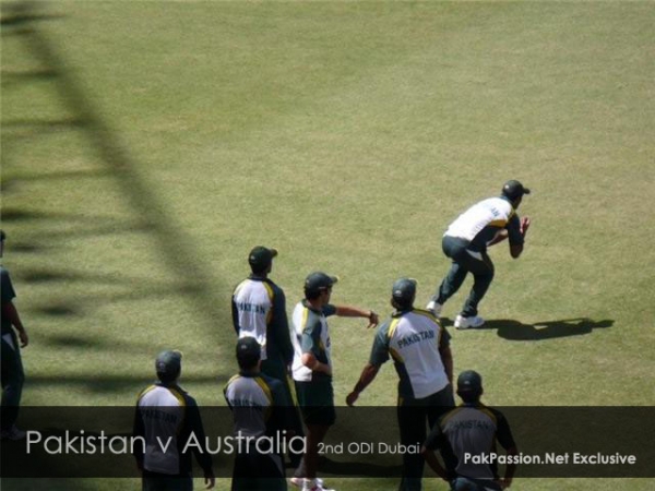 Pakistan team's pre-match training session