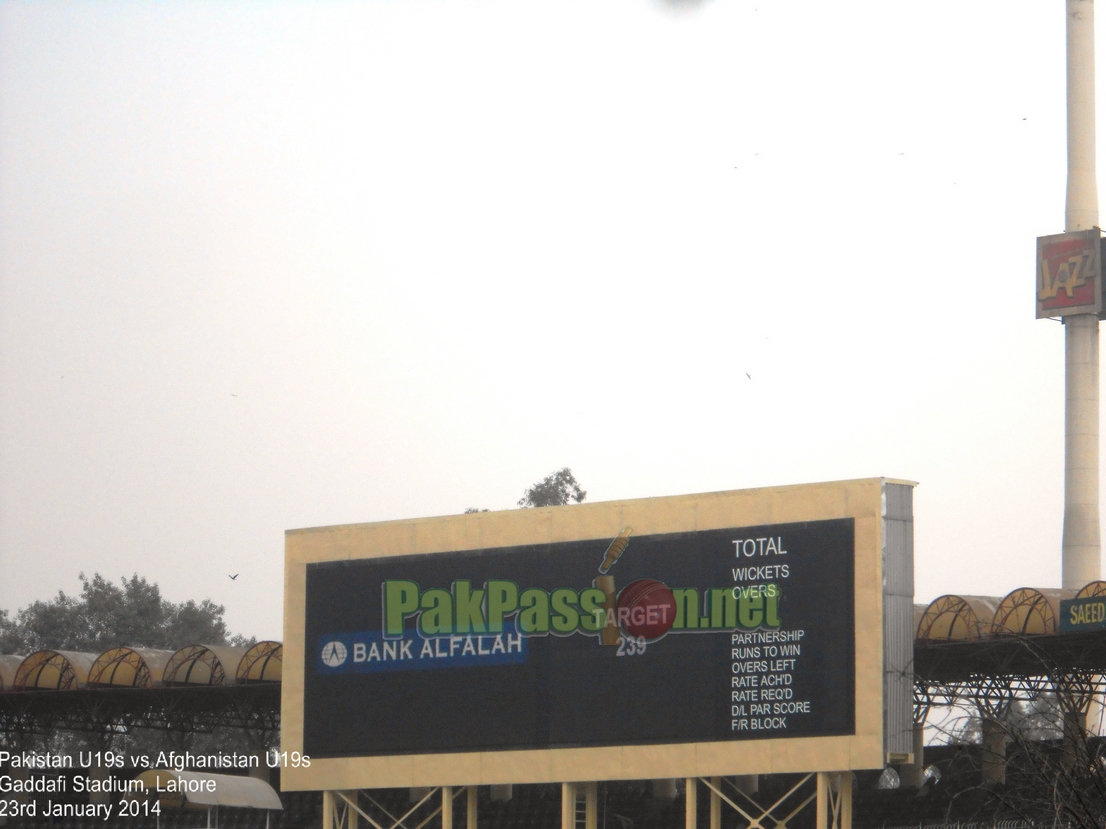 Pakistan U19s vs Afghanistan U19s, Gaddafi Stadium, Lahore