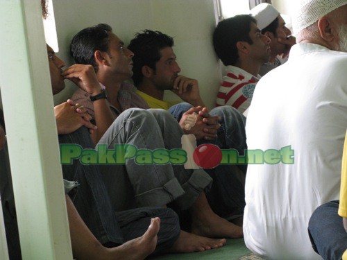 Pakistani Players and Coaching Staff at Jummah Prayer