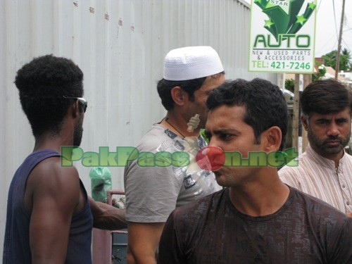 Pakistani Players and Coaching Staff at Jummah Prayer