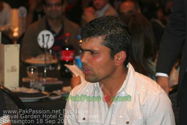 Pakistani Players at Fundraising Dinner Night