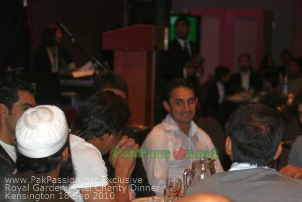 Pakistani Players at Fundraising Dinner Night