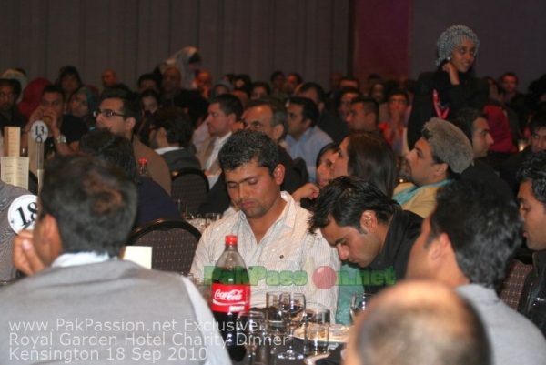 Pakistani Players at Fundraising Dinner Night