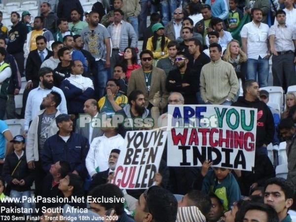 Pakistani supporters in full flow at Trent Bridge