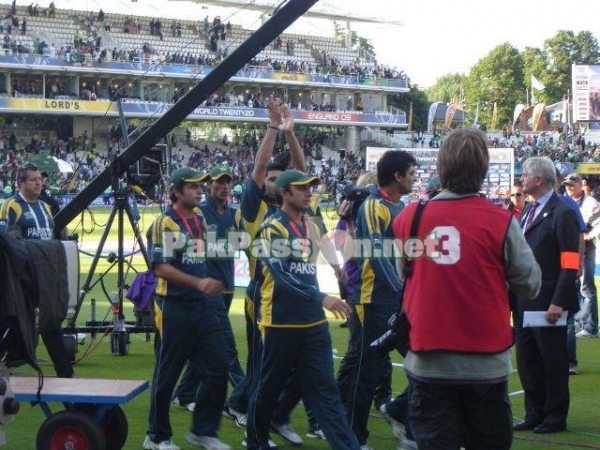 Pakistani team doing a lap of honour at Lord's