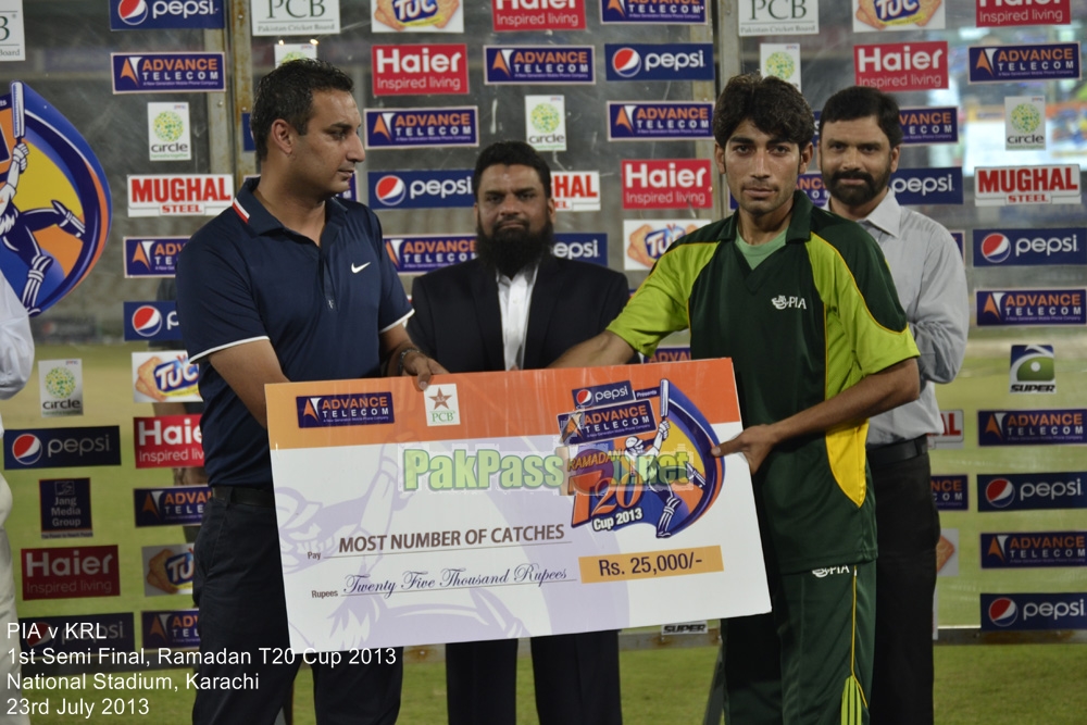 PIA vs KRL - Semi Final - Ramadan T20 Cup 2013