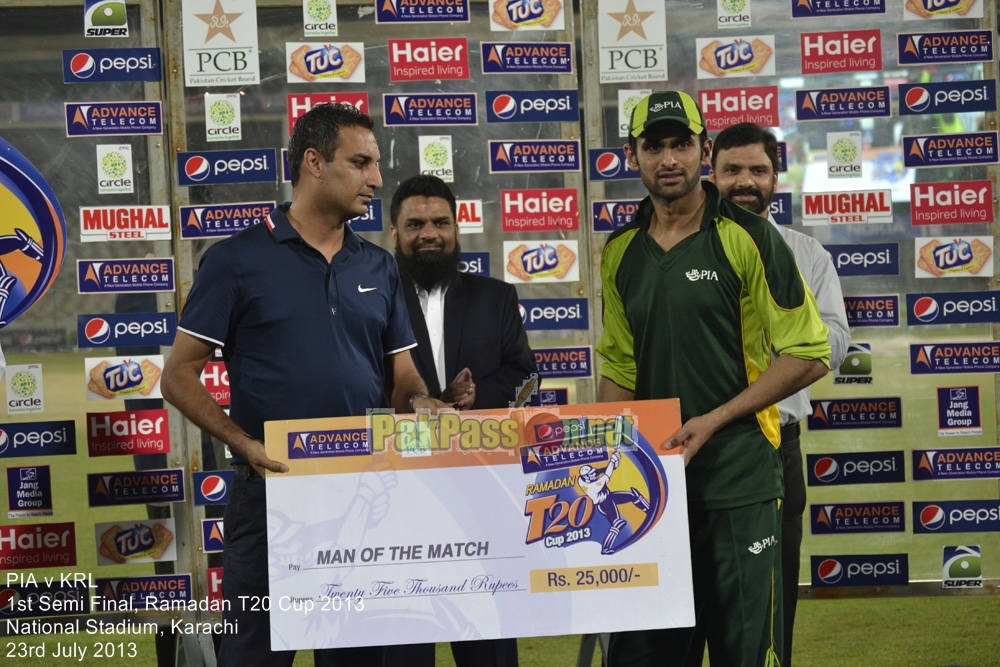 PIA vs KRL - Semi Final - Ramadan T20 Cup 2013