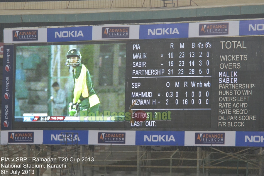 PIA vs SBP - Ramadan T20 Cup 2013