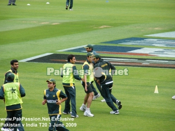 Players enjoy themselves during warmups