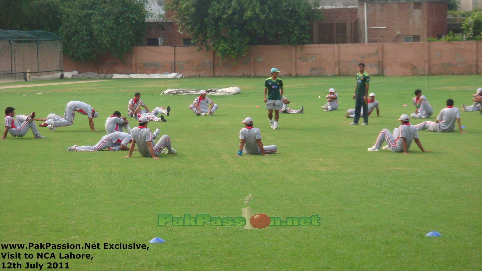 Players Warming Up