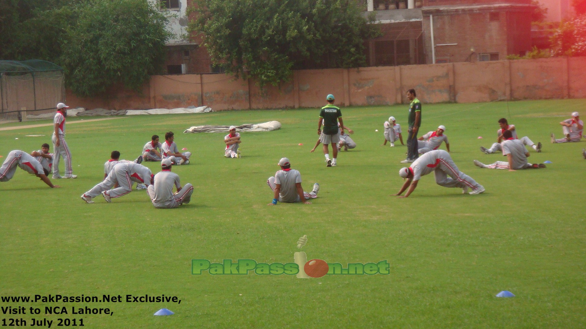 Players Warming Up