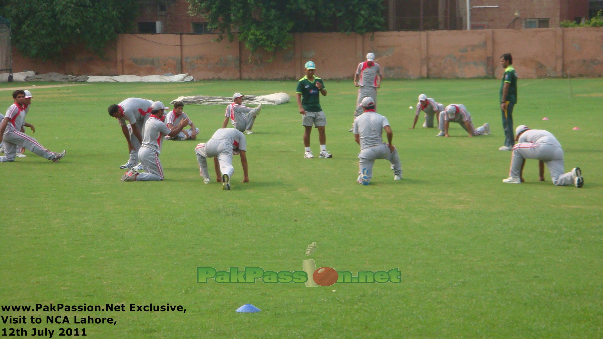 Players Warming Up