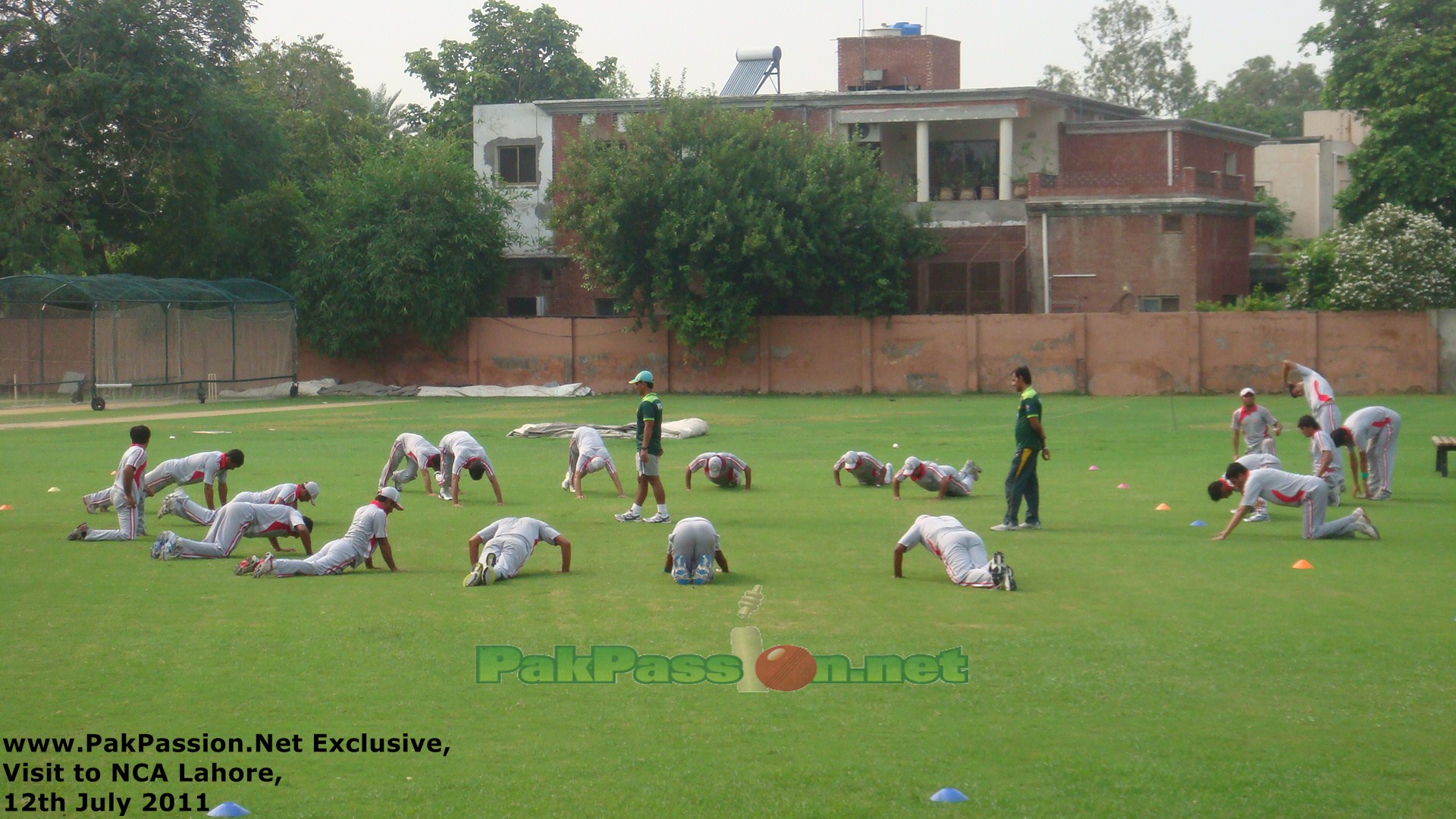 Players Warming Up