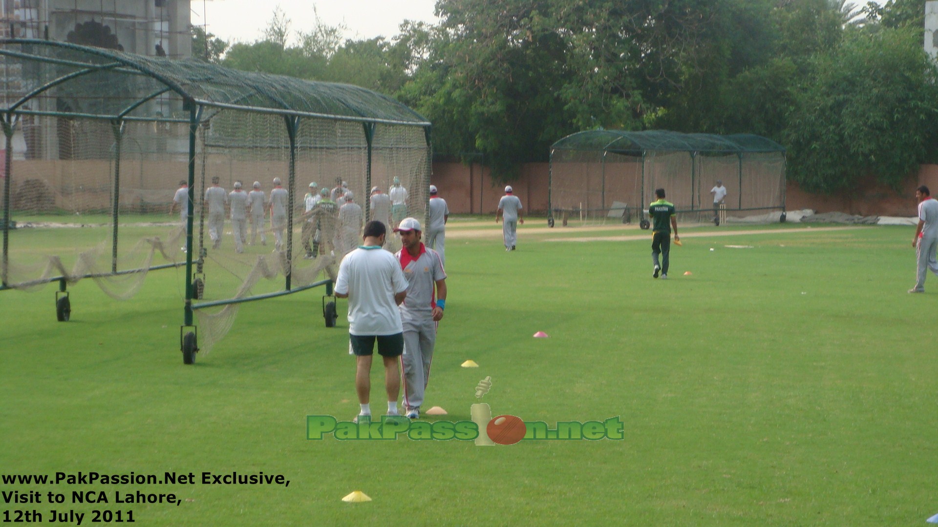 Players Warming Up