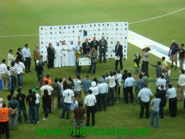 Post-match presentation ceremony