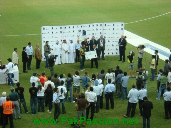 Post-match presentation ceremony