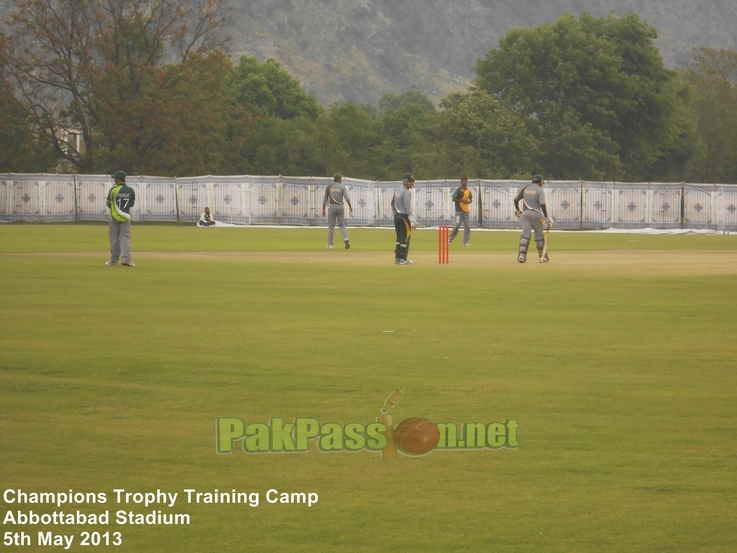 Practice target match underway at the training camp