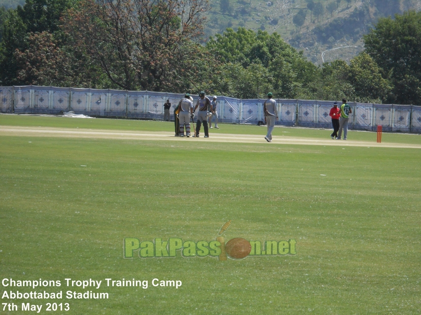 Practice target match underway at the training camp