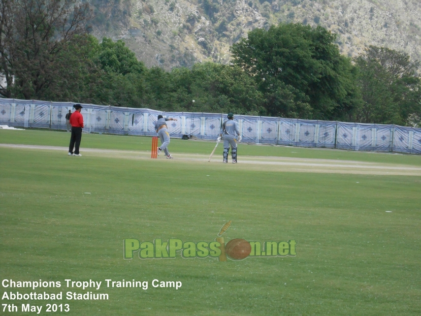 Practice target match underway at the training camp