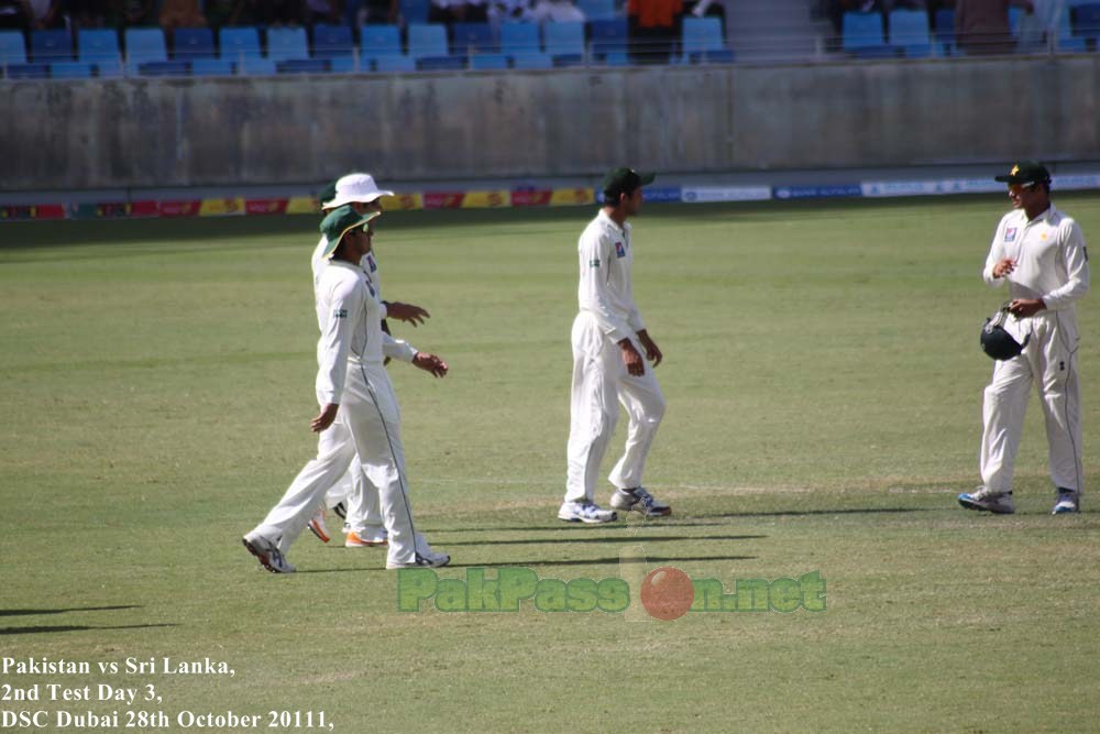 Saeed Ajmal, Junaid Khan and Azhar Ali