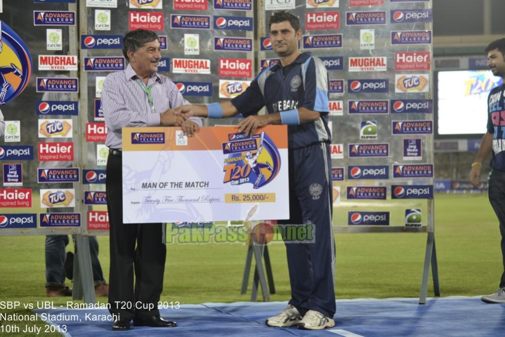 SBP vs UBL - Ramadan T20 Cup 2013