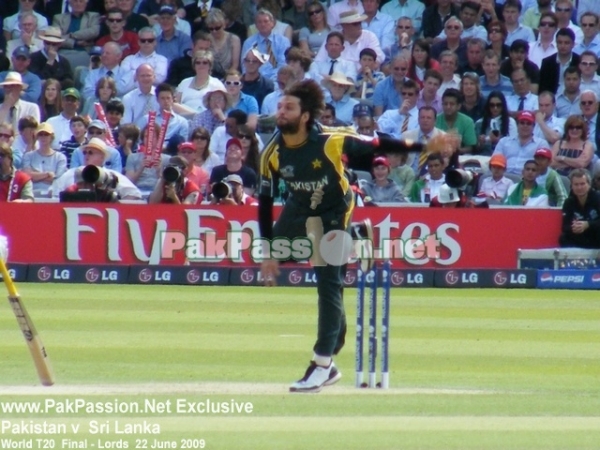 Shahid Afridi in his follow through