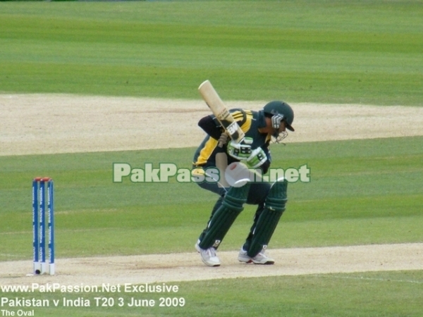 Shahzaib Hasan ducks underneath one