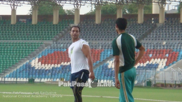 Shoaib Akhtar and Muhammad Talha