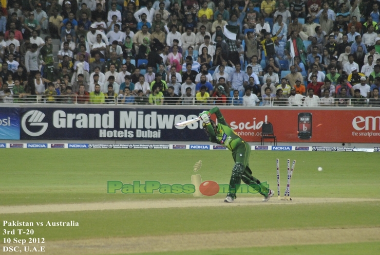 Shoaib Malik bowled