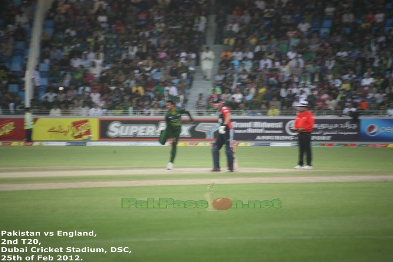 Shoaib Malik in his follow through